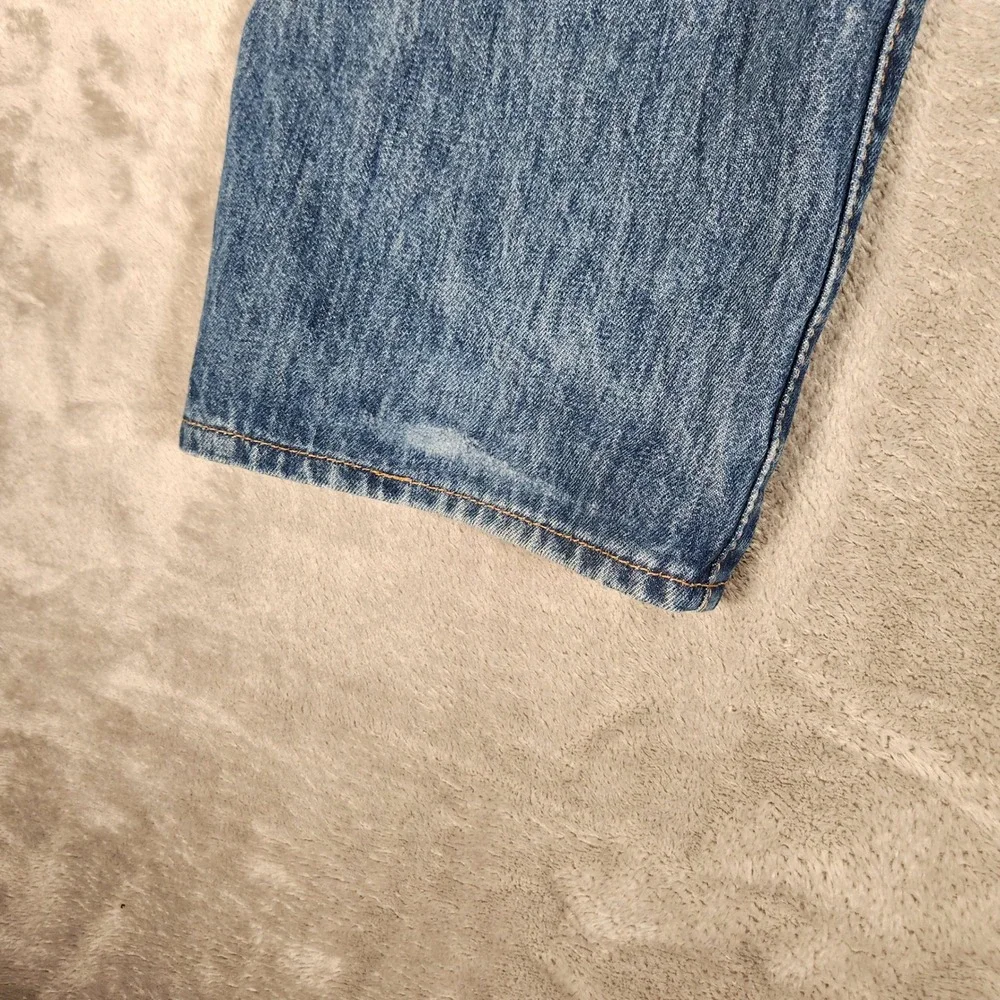 Levi's 501‎ Original Fit Jeans Mens 42x30 Good Button Fly Straight Leg FRAYED